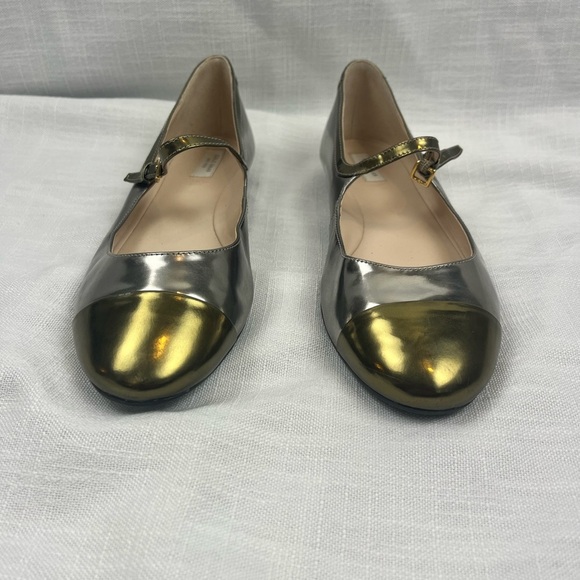 Cole Haan Metallic Mary Jane Flats - Picture 2 of 8
